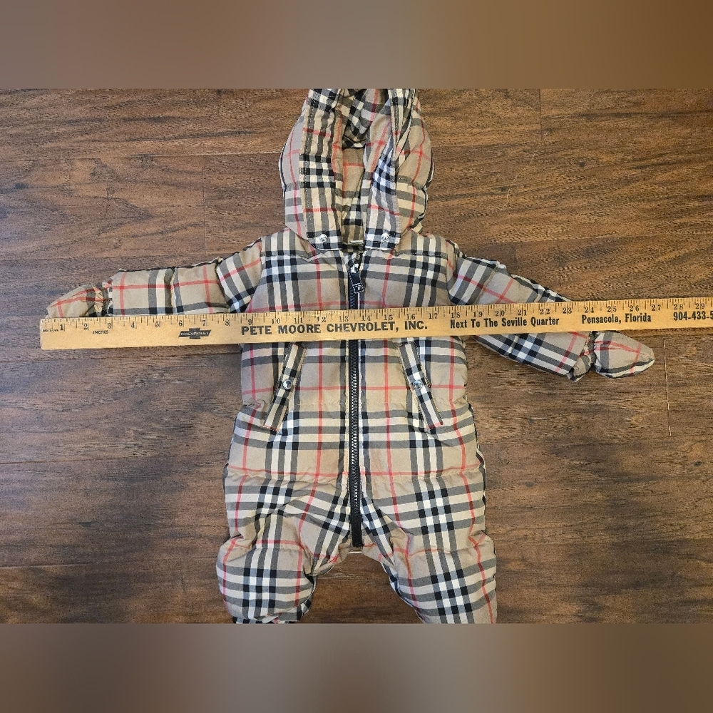 BURBERRY Baby's Harper Down Footed Coverall Babies 3 Months 3M Toddler Puffer - Picture 7 of 10